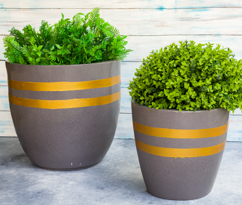 Gilded Grey Planter