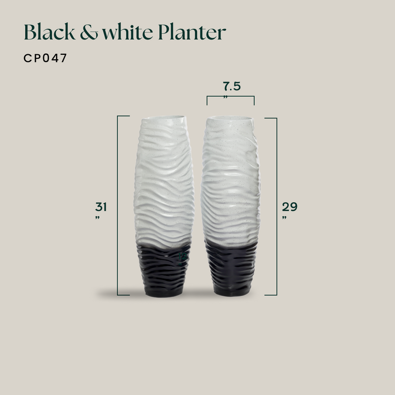 Black & White Planter