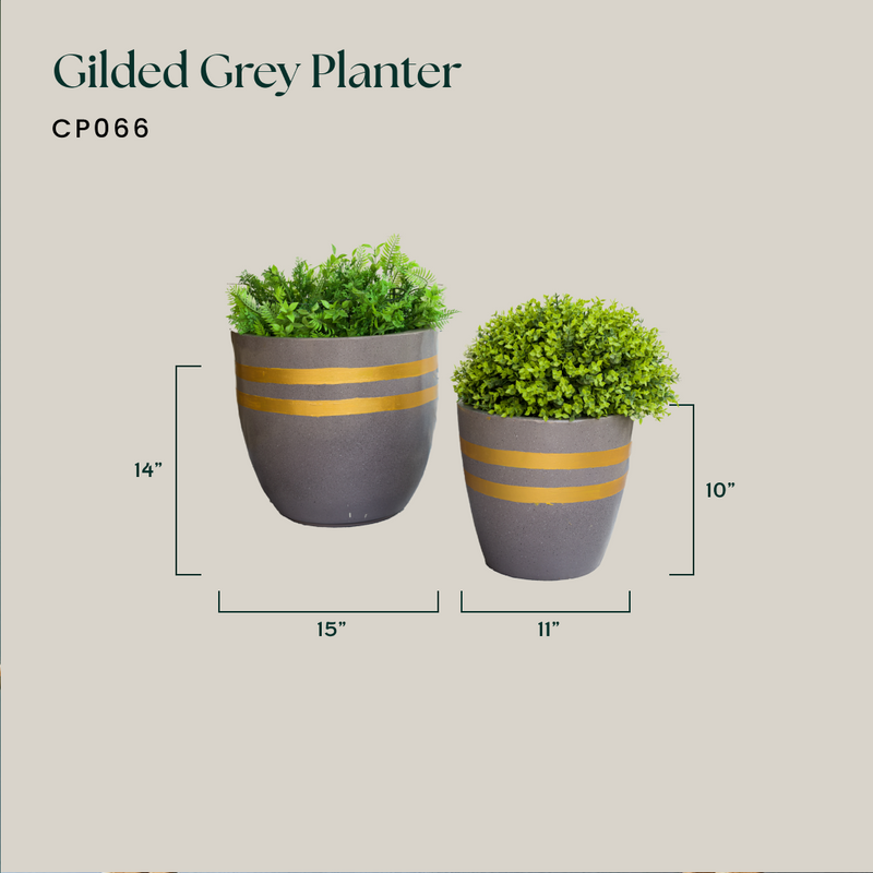 Gilded Grey Planter