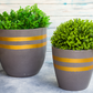 Gilded Grey Planter