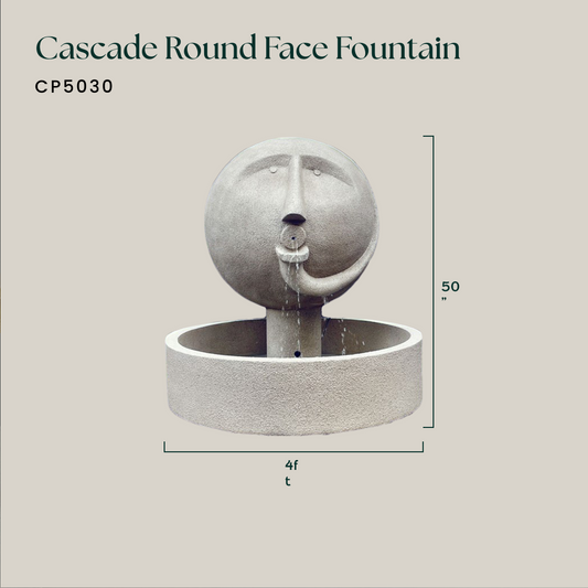 Cascade Round Face Fountain