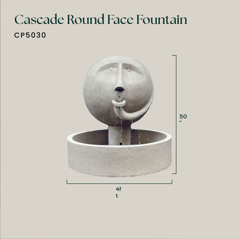Cascade Round Face Fountain