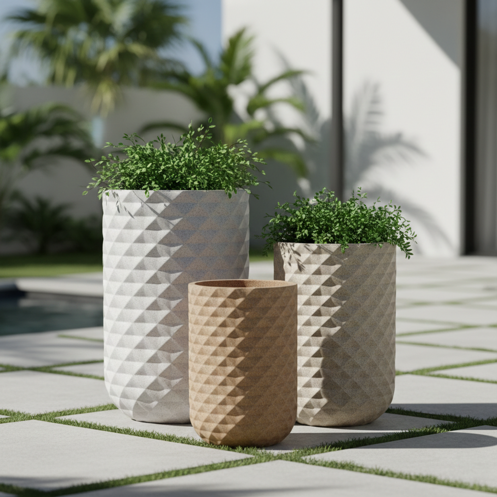 Hexagonal Textured Planter